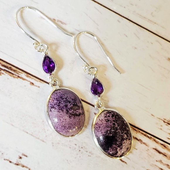 The Girl With Kaleidoscope Eyes Jewelry - Amazing Tiffany Stone & Amethyst Earrings